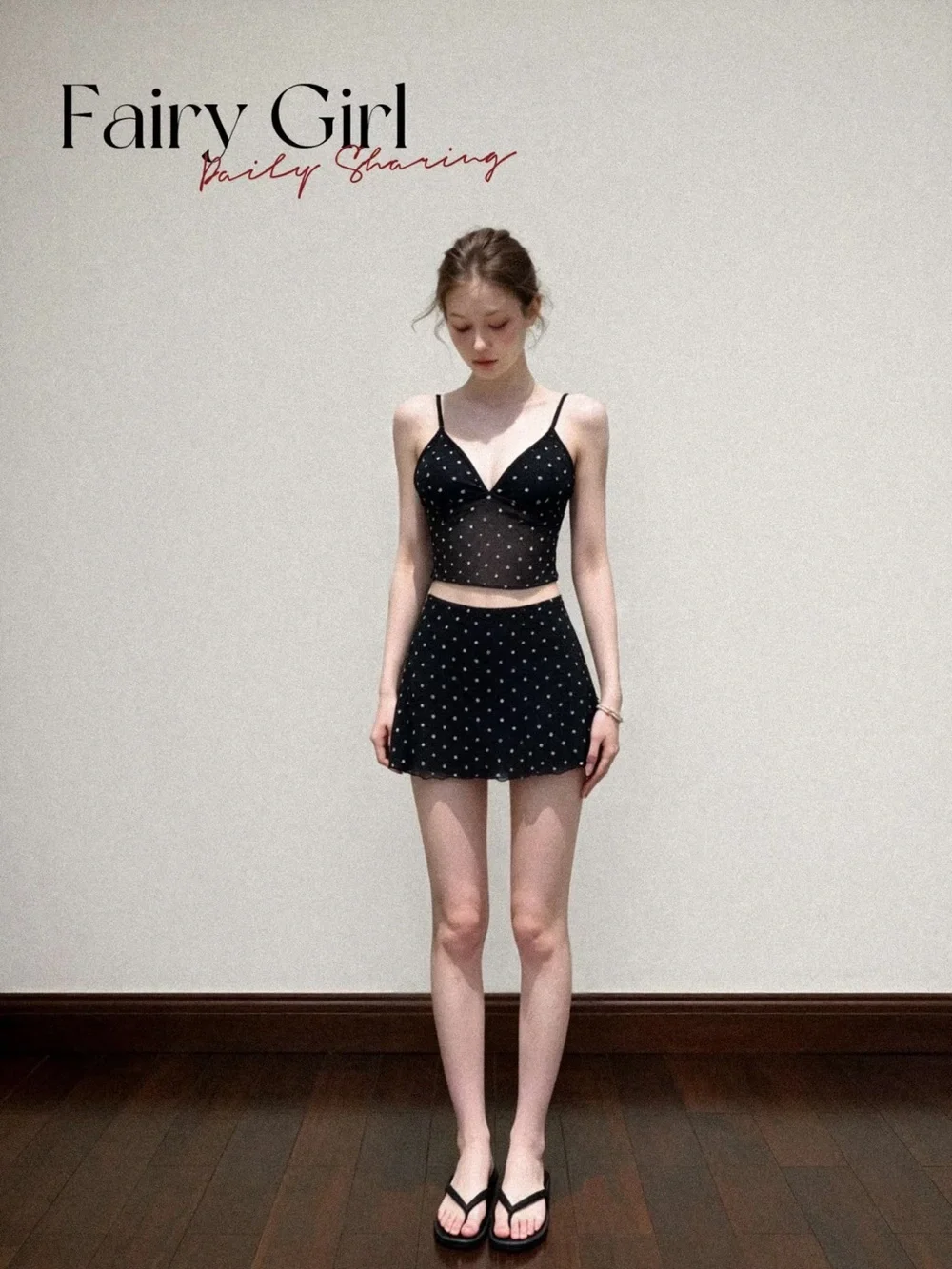 Black Polka Dot Mini Shorts